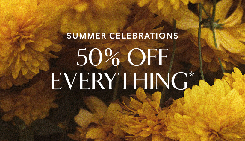 Summer Celebrations. 50% off everything*. Shop Women. Shop Men. Limited time. Exclusions apply. 